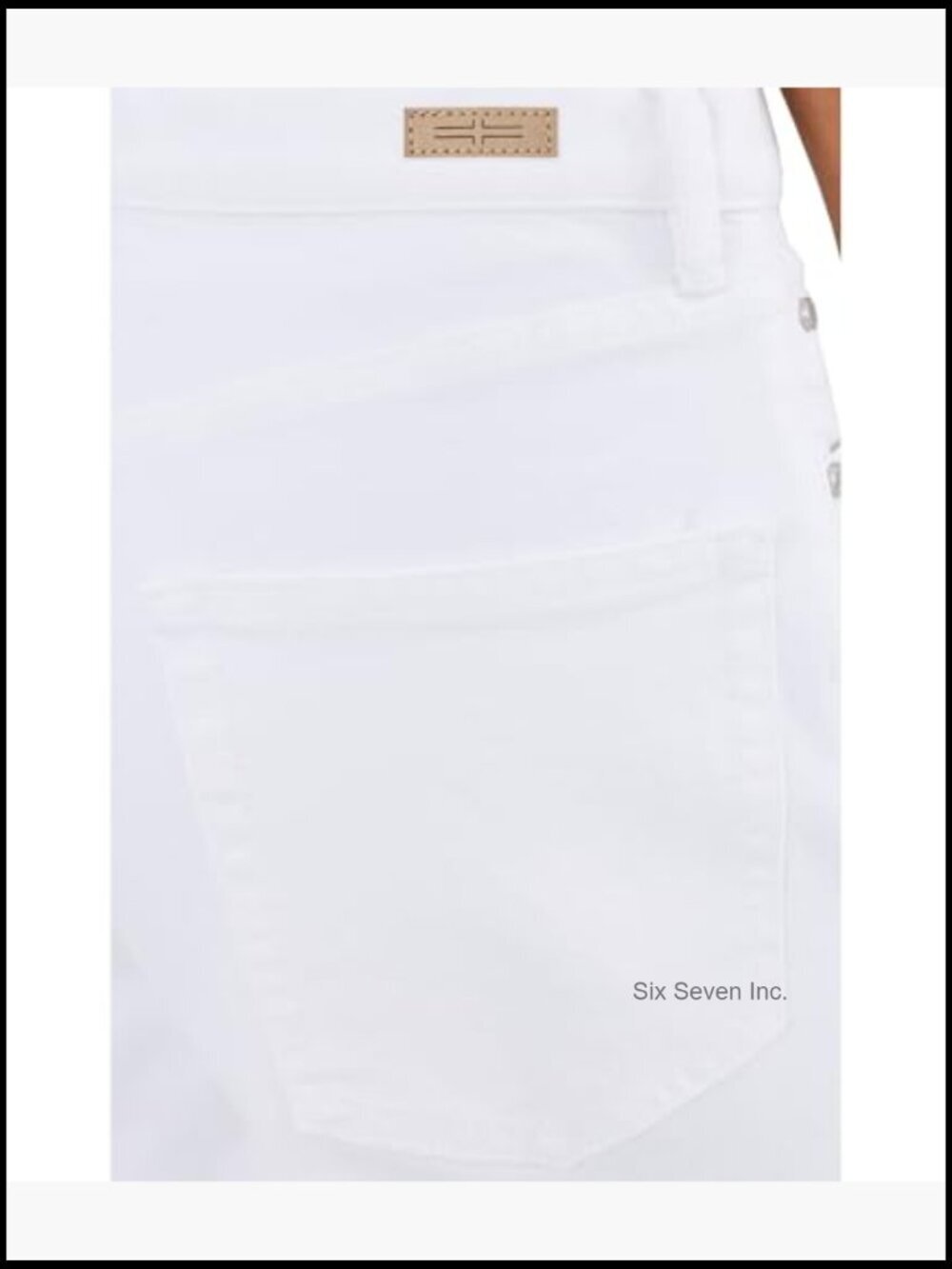 High-Rise Heritage Denim Shorts with Zip-Fly & Button Closure - Picture 5 of 5